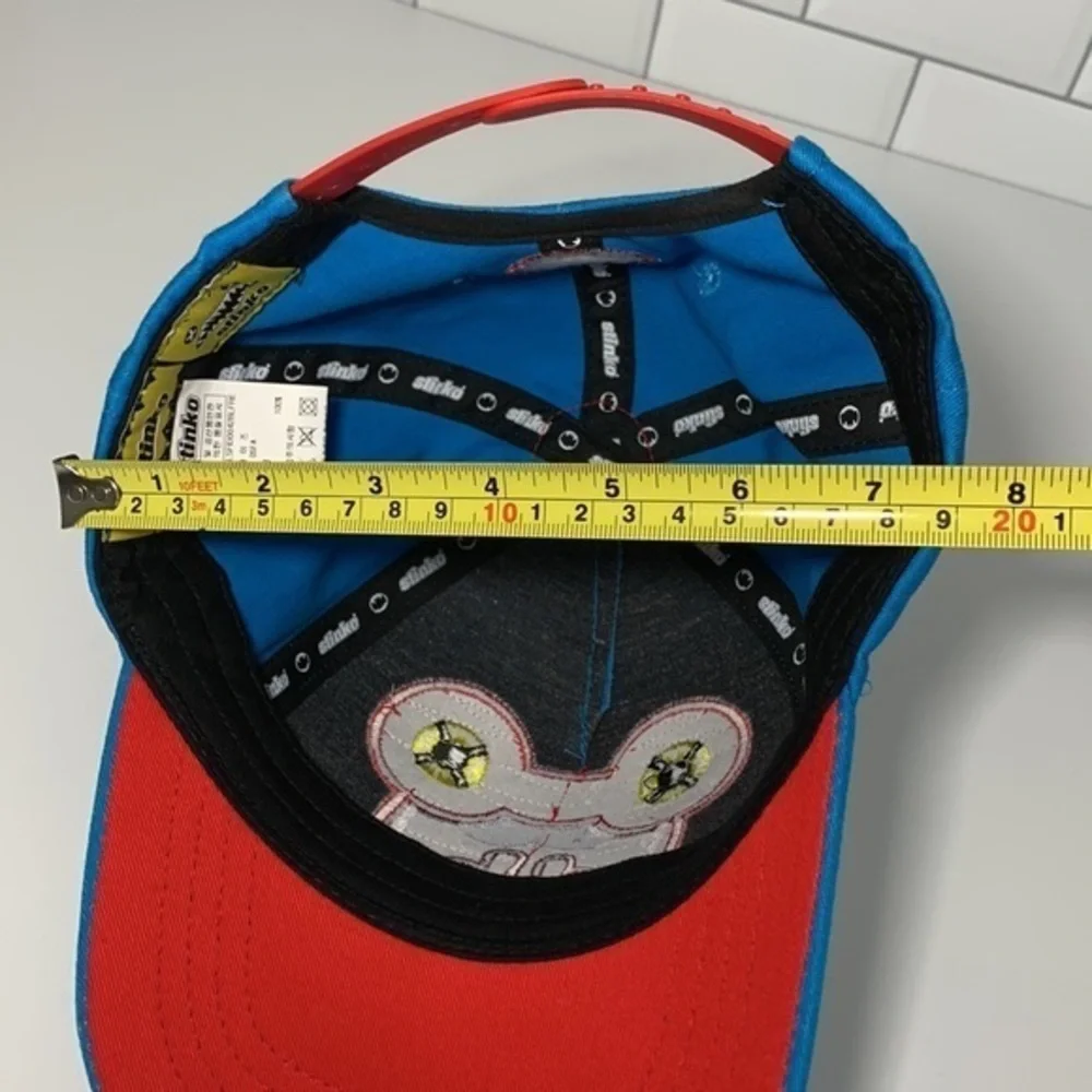 Elstinko Rusty youth hat.  Adjustable baseball hat. Blue &‎ red.  K-pop.